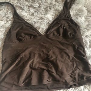 Brown halter top